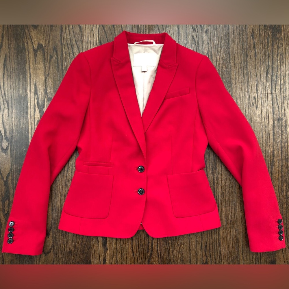 Banana republic lassale red suit blazer jacket